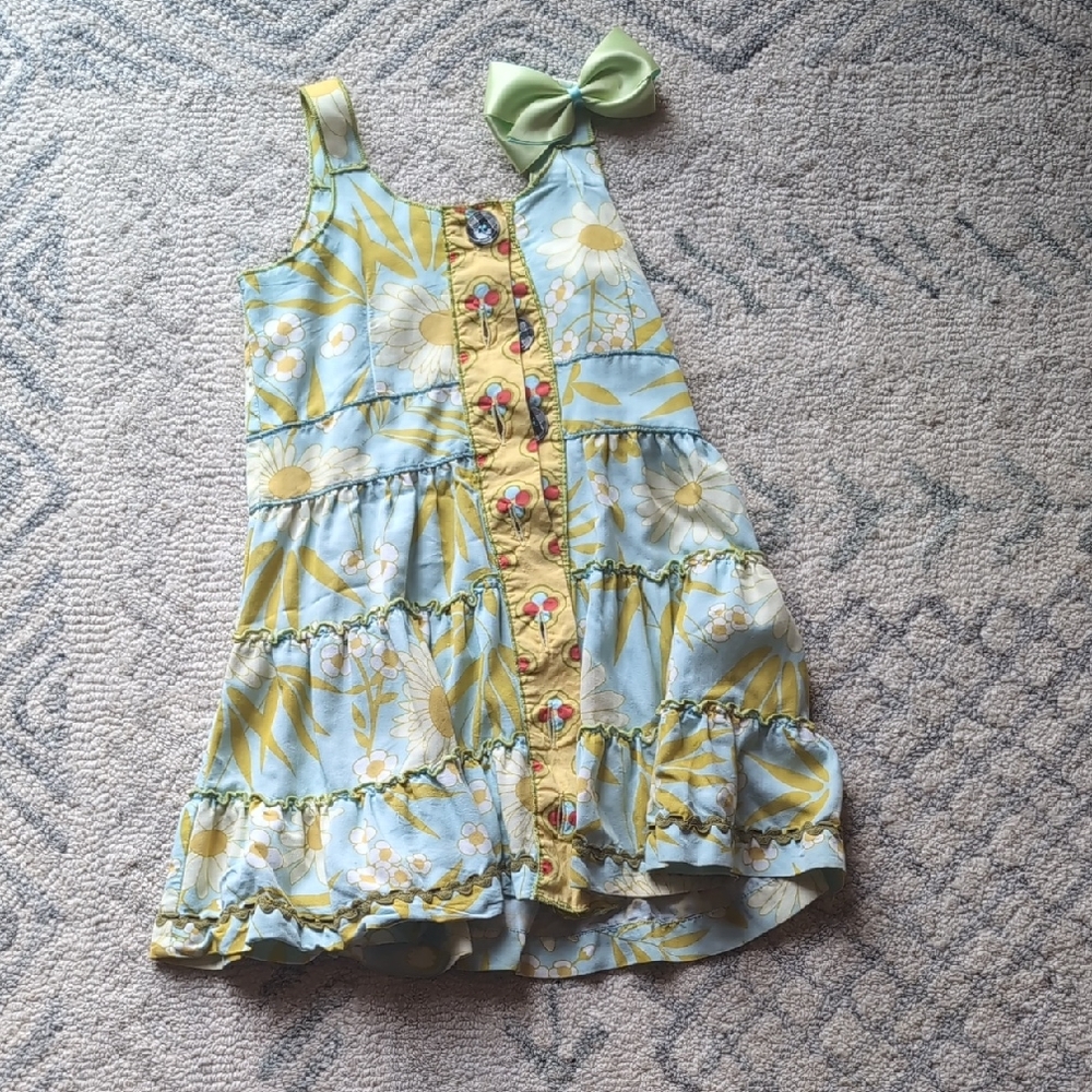 Matilda Jane Blue and Yellow Ruffled Sundress